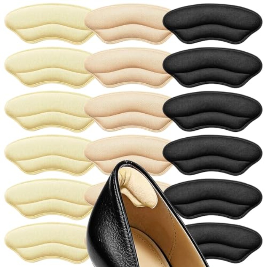 Heel Liner Grip - แผ่นรองส้นเท้า 9 คู่สำหรับรองเท้า - แผ่นรองส้นเท้าสำหรับรองเท้าที่ใหญ่เกินไปสำหรับผู้ชายและผู้หญิง, แผ่นรองส้นเท้าแบบมีซับในสำหรับรองเท้าที่ใหญ่เกินไป