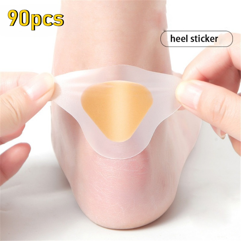 Heel Liner Grip - แผ่นเจลป้องกันส้นเท้า 90 ชิ้น แผ่นแปะกันรองเท้ากัด แผ่นรองส้นเท้า แผ่นแปะบรรเทาอาการปวด