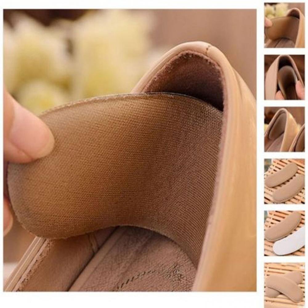 Heel Liner Grip - แผ่นรองส้นเท้าผู้หญิง 5 คู่ ผ้าเนื้อนุ่ม แผ่นกันลื่น แผ่นรองรองเท้า