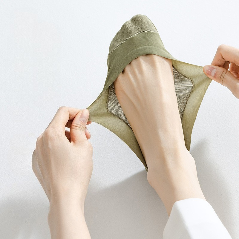 ถุงเท้าซ่อนส้นแบบไม่ลื่น 1 คู่ - Heel Liner Grip บทวิจารณ์และราคา